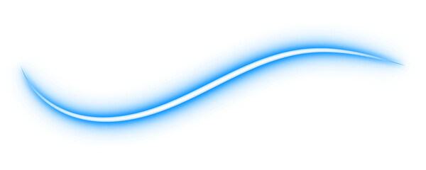 blue neon wave line isolated transparent png, glowing abstract light curve overlay transparent png, cyan gradient ribbon swirl transparent png