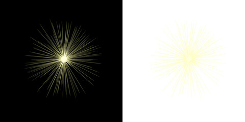 golden light burst png transparent background, radiant sunburst flare png isolated element, glowing starburst light effect transparent png