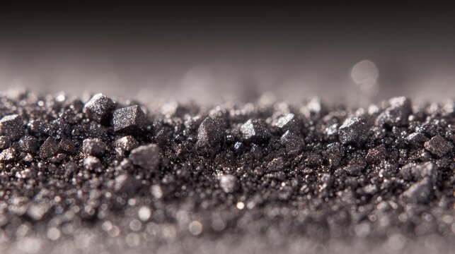 Detailed View of Fine Tungsten Carbide Powder Grains for Industrial Use