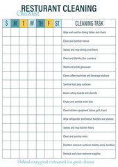 restaurant cleaning checklist
