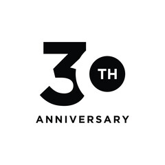 Obraz premium 30 th anniversary for event party birthday celebration logo design 