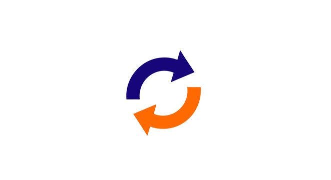 Arrows in Circular Motion Symbol.