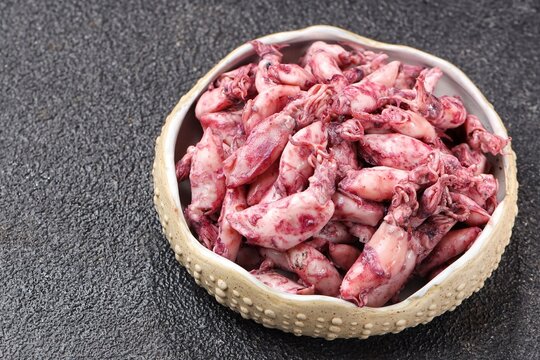 Cumi asin (Indonesian salted squid), a traditional preserved seafood ingredient commonly used in Indonesian cuisine. 