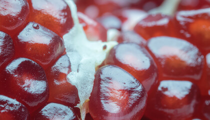 Pomegranate seeds macro texture