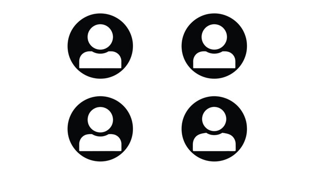 Four anonymous user profile icons depicted in black silhouette
