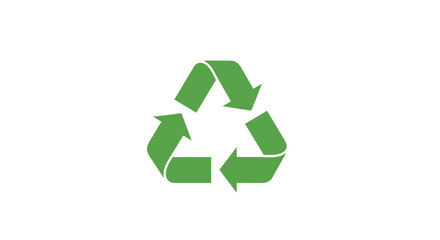 Obraz premium Green Recycling Symbol Logo Sign.