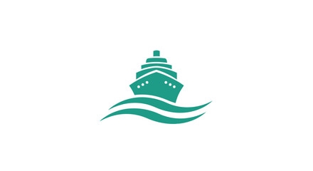 Large Cruise Ship Sailing Ocean Waves. © Kuku