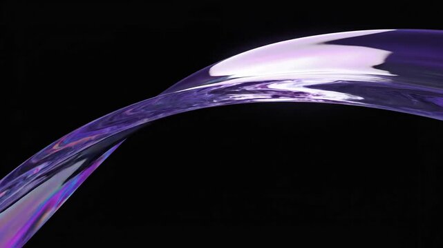 Hypnotic abstract fluid simulation featuring vibrant rainbow colors and glossy reflections on a black screen, great for technology backgrounds or artistic overlays.