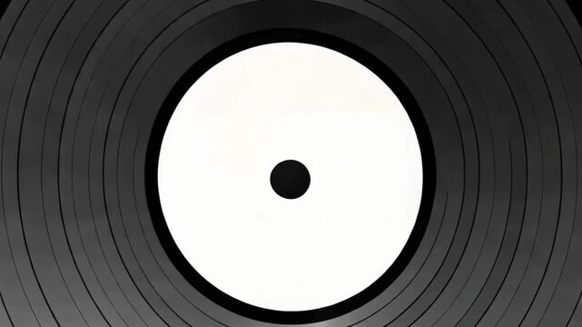 Vinyl record on gray background closeup.