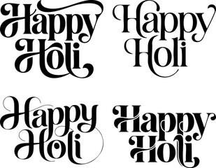 Happy holi calligraphy, happy holi typography, lettering, typo, text, text unit 2.eps © Saumitra