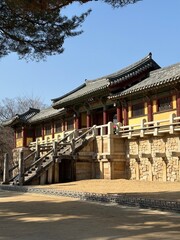 Fototapeta premium Bulguksa Temple UNESCO World Heritage Site in Gyeongju, South Korea