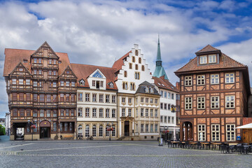 Obraz premium Marktplatz square in Hildesheim, Germany