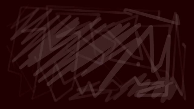 Glitch interference in the form of white chaotic broken lines. Thick white lines bend and shake. Doodle overlay effect animation.