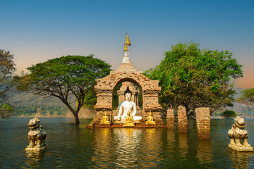 The worst flooding in 14 years occurred at Wat Ban Kao, an ancient temple in Mae Ping National Park, Li District, Lamphun Province, northern Thailand...