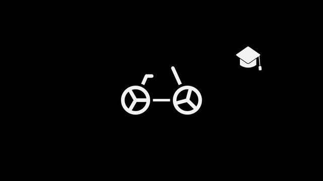 Graduation Completion takes forever graduation completion takes way longer concept minimal motion graphics with alpha channel (transparent background) foreground color 5% gray