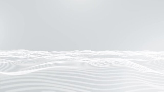 simple abstract white wavy curve trendy 4k loop copy space background	
