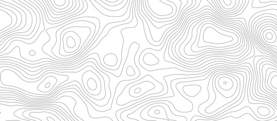 Geometric topographic map background with horizontal wave lines mountain relief texture. abstract geography illustration modern graphic design. © Vector Gallery