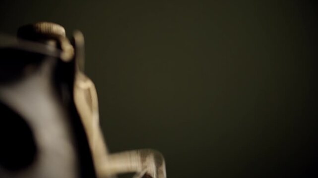 A close-up view of a sewing machine in operation