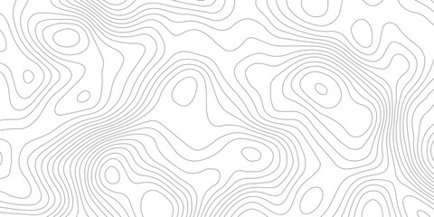 Geometric topographic map background with horizontal wave lines mountain relief texture. abstract geography illustration modern graphic design. © Vector Gallery