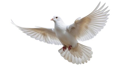 Obraz premium Dove in Flight - A Symbol of Peace and Freedom.