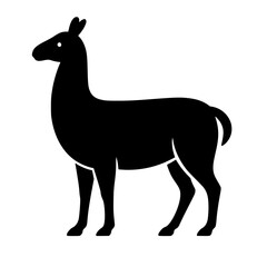 Obraz premium Minimalist Llama Silhouette Graphic