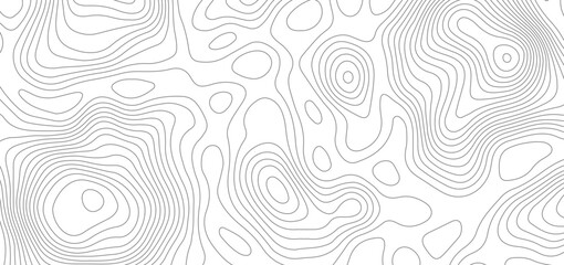 Fototapeta premium Modern topographical contour map background. topography wavy geometric lines relief surface pattern abstract vector illustration.