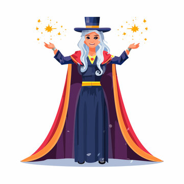 Magicienne cartoon &ndash; Personnage magique fantasy