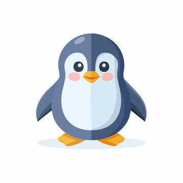 Pingouin cartoon mignon en illustration vectorielle &ndash; personnage kawaii