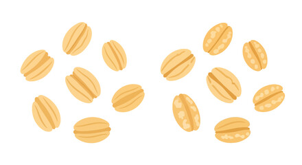 Obraz premium A collection of golden brown pistachio nuts scattered on a white background