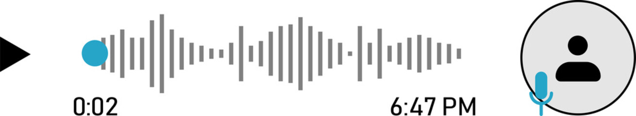 Digital audio waveform sound wave icon isolated on transparent background