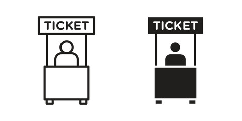 Fototapeta premium Ticket office icon