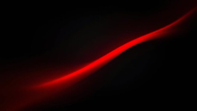 Abstract red wave flowing on black background modern digital art design