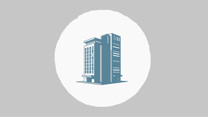 Obraz premium Modern Office Building Illustration Design Element.
