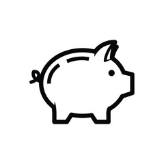 Obraz premium Minimalist Piggy Bank Icon Symbolizing Savings, Investment, and Future Wealth