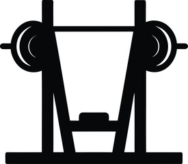 hack squat machine silhouette vector art illustration, black and white design © JhumaRaniDas