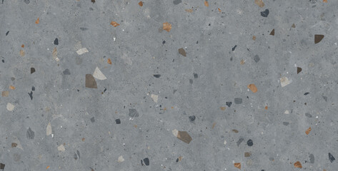 Fototapeta premium terrazzo grey floor marble seamless hand crafted pattern. realistic texture of mosaic floor with natural stones.
