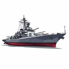 Naklejka premium Warship Very Cool Design