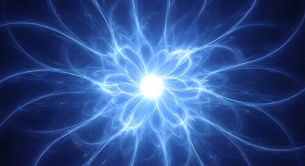 Fototapeta premium Science and technology concept plasma energy visualization in advanced physics research