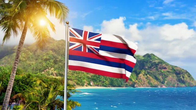 Hawaii flag in Hawaii.