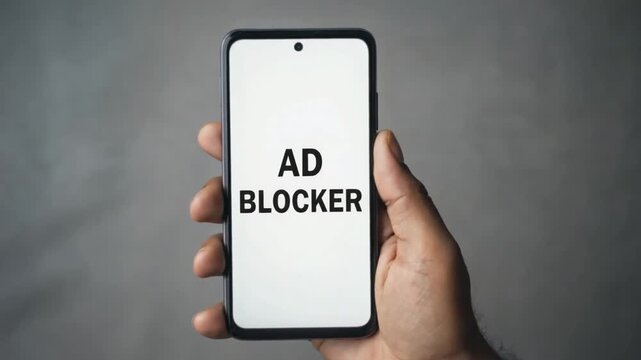 Ad blocker on a mobile device.