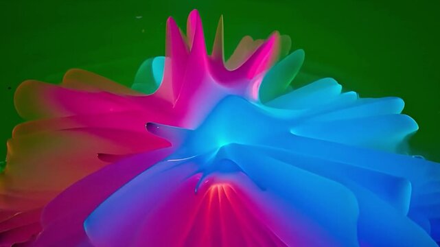 Vibrant Abstract Patterns with Colorful Swirls of Blue, Pink, Green and Yellow Creating a Dynamic Visual Experience