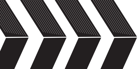Seamless abstract pattern with black white striped lines modern