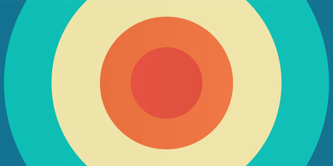 Retro poster, classic 80's, 90's the soft light in the center of each oval gives the impression modern