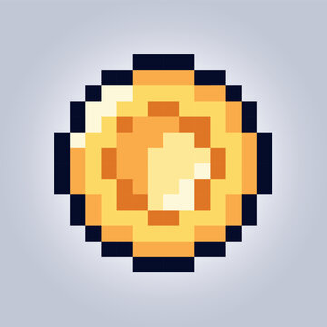 Gold Coin 16x16 Tile Shiny Currency Token &ndash; Arcade Bonus Reward and Treasure Loot Asset