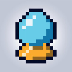 Crystal Ball 16x16 Tile &ndash; Mystic Divination Orb Fantasy Magic Artifact