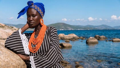 Woman in Traditional Clothing Outdoors