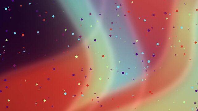 Vibrant particles swirling in a colorful abstract background illustration