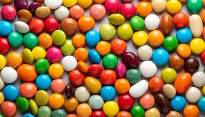 Fototapeta premium A colorful arrangement of candies forming a sweet background