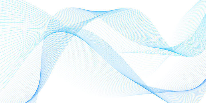 	
White wave curve lines banner background design. Abstract soft wave lines dynamic flowing blue isolated background. Vector Illustration of the blue pattern of lines. blue stripes on white .	