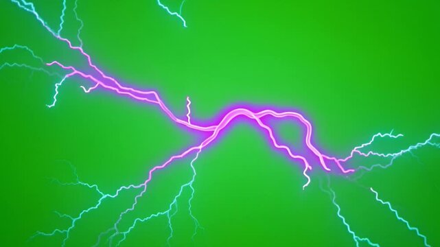 Abstract neon light effect with vibrant green background and dynamic purple streaks creating an energetic visual experience